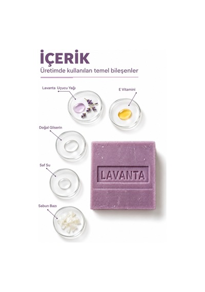Lavanta Sabunu 120 G Lavantalı Zeytinyağlı Gliserinli El Ve Vücut Sabunu