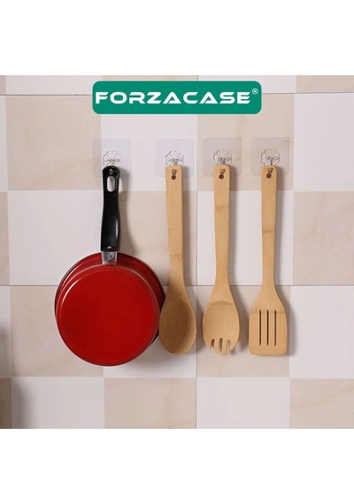 Ultra Güçlü 5 Adet Vantuzlu Banyo Mutfak Raf Askısı - Fc621 Şeffaf