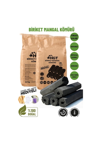 Briket Mangal Kömür %100 Doğal Kimyasal sız