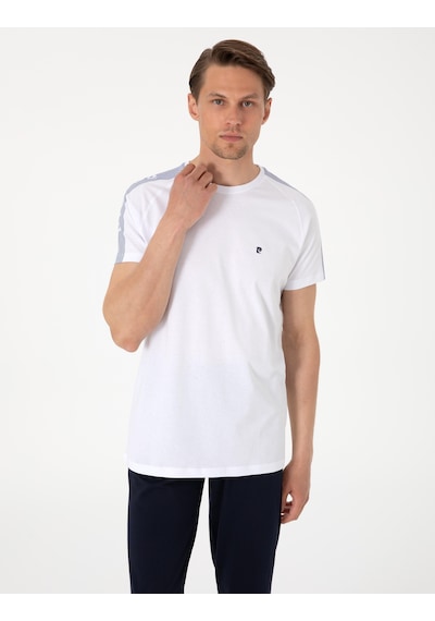 Pierre Cardin %100 Pamuk 6085 Luxury Kısa Kol Erkek Pijama Takımı Beyaz