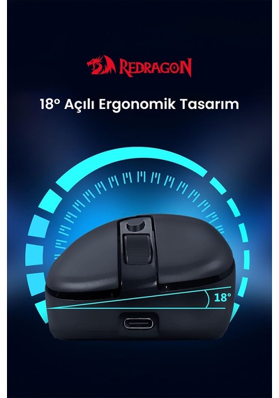 Redragon Paw3311 Kablosuz 12.000dpı 3 Mod Bağlantı 1000hz M818 -