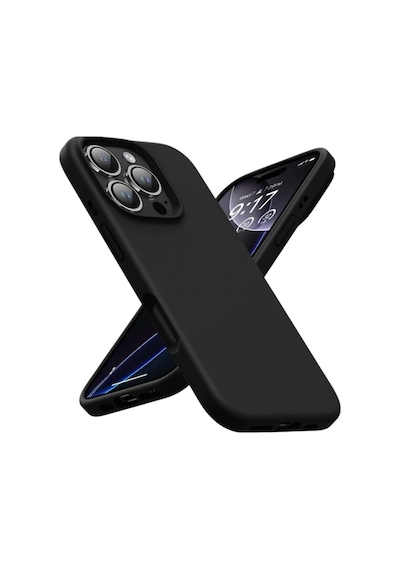 Apple Uyumlu iPhone 16 Pro Max  Silikon Kılıf - Pastel Renk Tonu Esnek Tam Koruma Kapak - Siyah