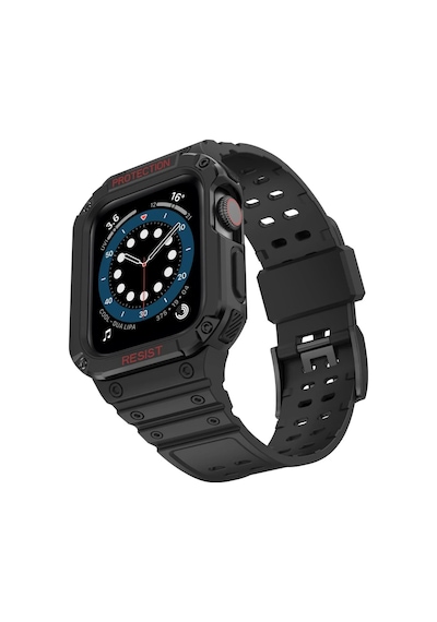 Newface - 867 - Apple Watch 42mm Kr401 Silikon Kordon - Ece-umay - - Siyah