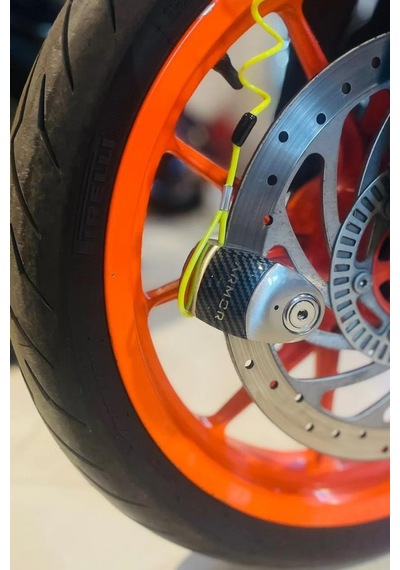 Armor 610 Mva 10 Mm Alarmlı Çelik Disk Kilit Motorsiklet Kilidi+hatırlatma Kablosu