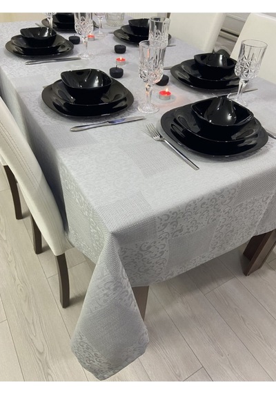 Etuval Kendinden Desenli Salon Masa Örtüsü
