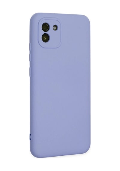 En-cag Samsung Galaxy A03 Uyumlu Kılıf Nano İçi Kadife Silikon - Lila Bss