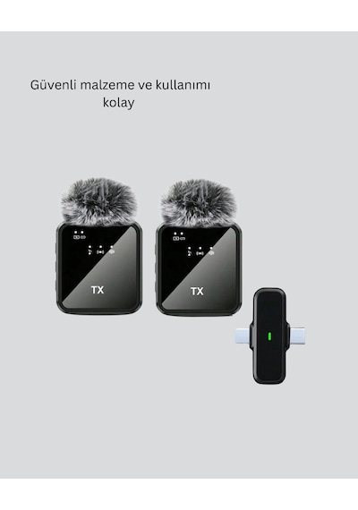 Ceylan Adam 2in1 Kablosuz Yaka Mikrofonu Apple Uyumlu iOS Ve Android