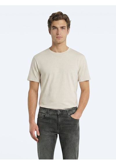 Kip Çok Renkli 1 Düz %100 Pamuk T-shirt Renkli