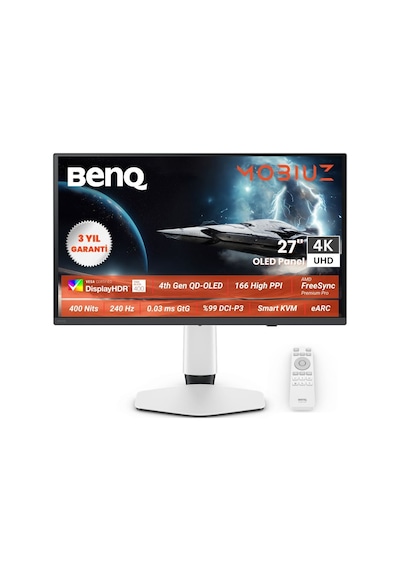 Benq 26.5" Oled Mobıuz Ex271uz 0.03ms 240hz Hdmı-dp Typec Gaming Monirtör 3840x2160