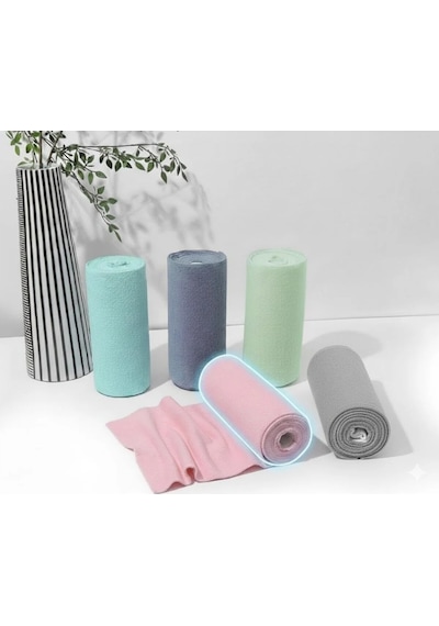 Fb Cup 20'li Rulo Mikro-fb Çok Amaçlı %100 Mikrofiber Temizlik Bezi 25x32 Kopart Kullan Pudra Pembesi Pembe