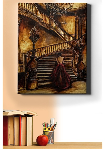 Webstyle Sayılarla Boyama Seti Kasnaklı Merdivendeki Kadın 40 X 50 Cm