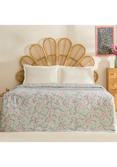 Karaca Home Nymira%100 Pamuk Çift Kişilik Tek Pike Mint Açık Indigo