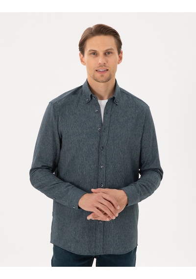 Pierre Cardin Erkek Yeşil Gömlek Desenli 50292662-vr054 Yeşil