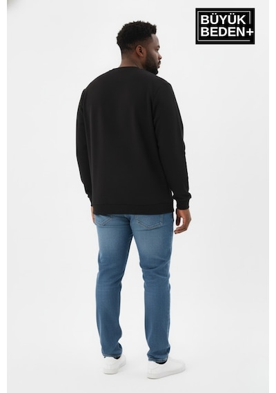 Süperlife Erkek Büyük Beden New York Baskılı Bisilet Yaka İnce Sweatshirt Spr26bsw956-5 Siyah Süperlife Erkek Büyük Beden New York Baskılı Bisilet Yaka İnce Sweatshirt Spr26bsw956-5 Siyah