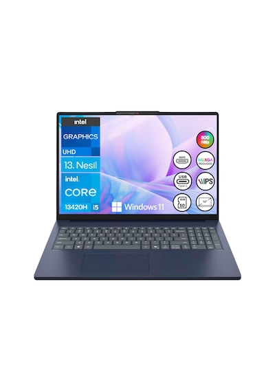 Lenovo IdeaPad Slim 3 16IRH10 83K2001RTR-FPS1 i5-13420H 8 GB Ram 512 GB SSD 16" Wuxga W11H Dizüstü Bilgisayar