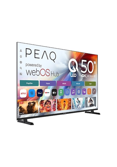 Peaq 50Q90 50" QLED Smart Tv Webos İşletim Sistemli Dahili Uydu Alıcılı 4K UHD TV