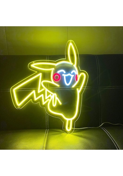 Pikachu Neon Led Tabela Dekoratif Aydınlatma