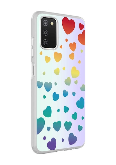 Zore Galaxy Uyumlu A03s Kılıf M-blue Desenli Kapak - Heart No3 Heart No3