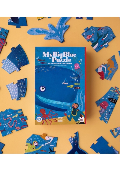 Londji My Big Blue Puzzle Canlı Renkler