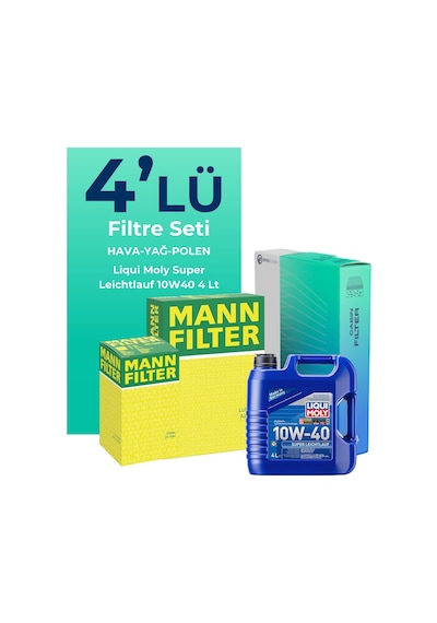 Mann Fiat Doblo 1.4 Benzinli Filtre Bakım Seti Liqui Moly Motor Yağlı (2001-2010) 4 Lü -