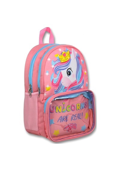 Cennec Şeffaf Bölmeli Pembe Unicorn İlkokul Sırt Çantası Ve Kalemlik Seti - Kız Çocuk