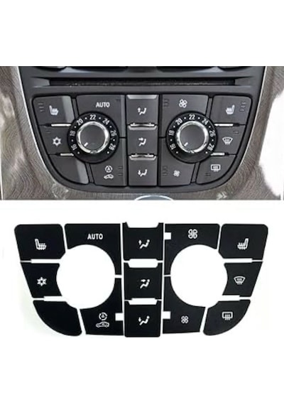 Opel Astra J Uyumlu Klima Tuş Tamir Takımı Sticker Etiketi 1 Adet