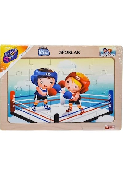 Mey İthalat Ony-85-86-87-88 Ahşap Eğitici Puzzle Sporlar -onyıl