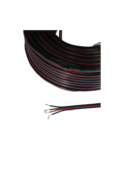 4 Pin Jst Elektrik Kablosu 4'lü Rgb Şerit Led Kablo 3x0,22mm Kalaylı %100 Bakır Kordon Kablo 100m