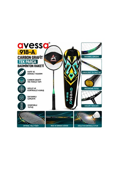 Avessa 918-a Carbon Grafit Badmington Raketi