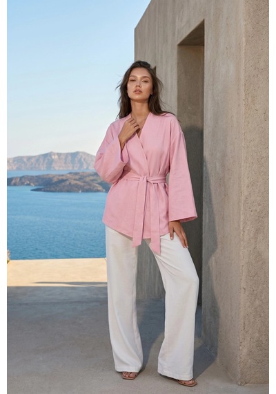 Kadın Kuşaklı Kimono 1177 Pembe
