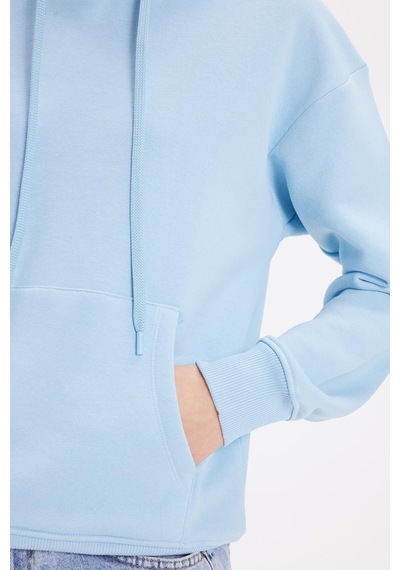 Tudors Kadın Oversize Geniş Kesim Pamuklu Yumuşak Dokulu İçi Polarlı Basic Mavi Kapüşonlu Sweatshirt-42083 Mavi Tudors Kadın Oversize Geniş Kesim Pamuklu Yumuşak Dokulu İçi Polarlı Basic Mavi Kapüşonlu Sweatshirt-42083 Mavi