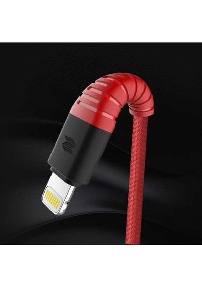 Rock Space Z8 Hi-tensile 120 Cm. 5v/2a Max. Lightning Şarj Ve Data Aktarım Kablosu Kırmızı