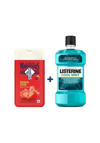Le Petit Marseillais Akdeniz Çileği Duş Jeli 250 ML + Listerine Cool Mint 250 ML