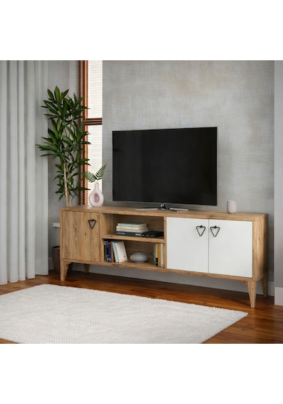 Lusso Modern Ayaklı Tv Ünitesi Alt Modül - Atlantik Çam Atlantik Çam