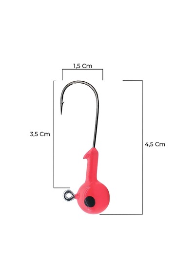 Remixon Kırmızı Kafa Balık Jighead Aj ( Zoka ) 12 Gr - 4-0