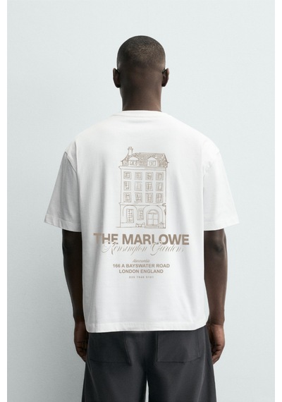 Modivibe Erkek Baskılı Oversize T-shirt Kalın Dokulu %100 Pamuk Geniş Kesim Beyazmarlowe Modivibe Erkek Baskılı Oversize T-shirt Kalın Dokulu %100 Pamuk Geniş Kesim Beyazmarlowe
