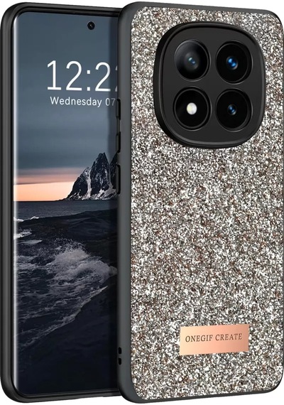 Onegif Xiaomi Redmi Note 14 Pro 4g Bright Simli Kapak - Gold Altın