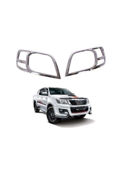 Toyota Uyumlu Hilux 2012 2015 Ön Far Kaplama Abs Krom
