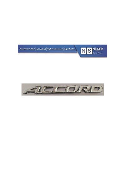 Honda Accord Arka Bagaj Yazısı 2003-2007