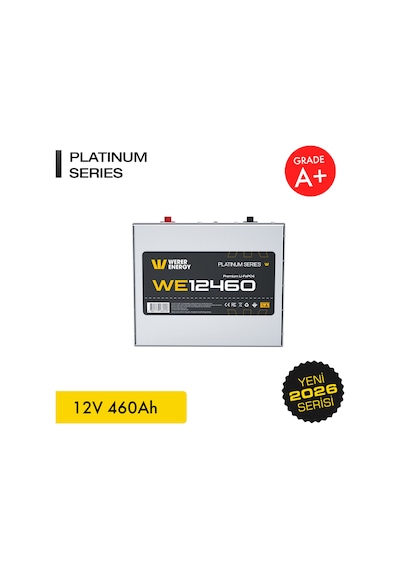 Werer Energy 12V 460Ah LiFePO4 Platinum Series Bluetooth'lu Lityum Demir Fosfat Akü