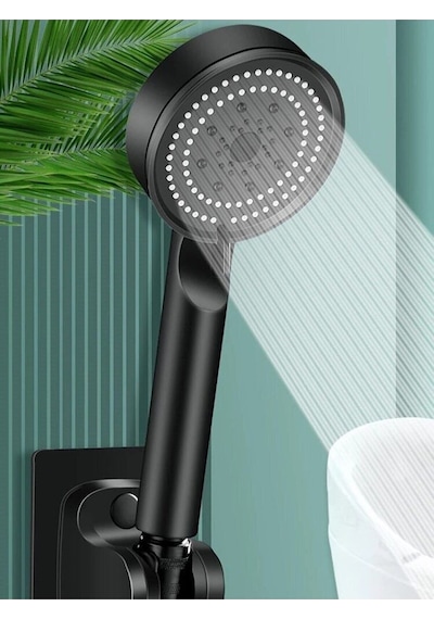 Sardıcı Turbo Fan 5 Fonksiyonlu Su Tasarruflu Duş Başlığı Siyah