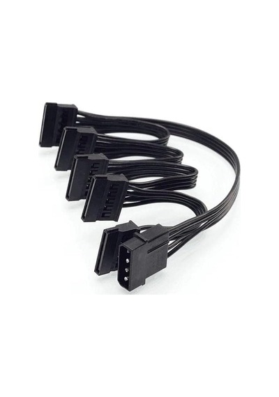 Px-4355 Molex To Sata Power Çoklayıcı Kablo, 4 Pin Ide Psu To 5 Port Sata Güç Kablosu, 60 Cm%100 Saf Bakır Hdd Ssd Dvd Güç Bağlantı Kablosu, Pc Kasa İçi Sata Power Splitter