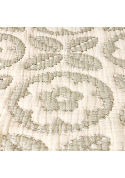 Soft Lavin Çift Kişilik Yatak Örtüsü - Yeşil / Ekru - 200x230 Cm Renkli