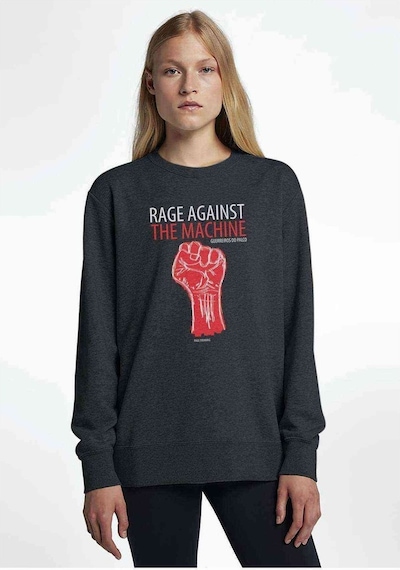 Rage Against The Machine Capa Rage Baskılı Füme Antrasit Kadın S