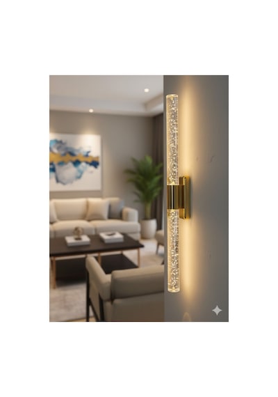 Bubblelight Large 51 Cm Modern Tasarım Led Aplik - Duvar Lambası - Gold - Elektrikli - Günışığı Gold Large Elektrikli