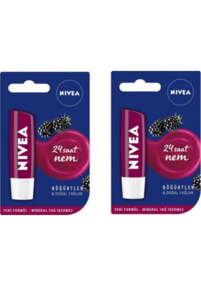 Nivea Böğürtlen Özlü Dudak Bakım Kremi 2 x 4.8 G