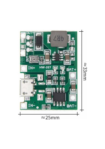 Alkatronik-Tp4056 18650 Lityum Pil Şarj Micro Usb Ayarlı Voltaj Yükseltici