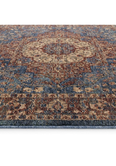 Cool Halı Saray Mavi Vintage Halı Göbekli Klasik Yumuşak Doku Otantik Oda Oturma Odası Salon Halısı