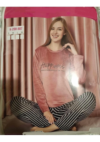 Sude Kadın Kışlık Kadife Pijama Takımı K200/807 - 1 Adet 001