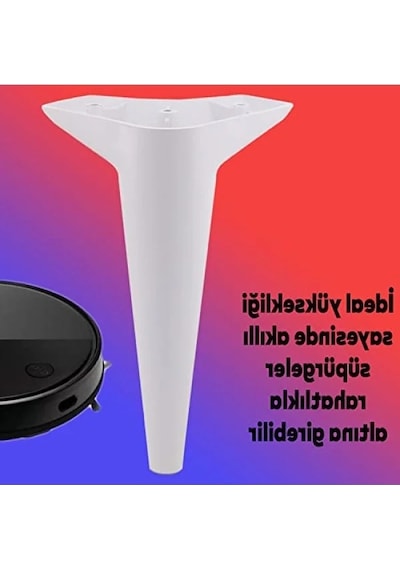 24 Cm Beyaz Lüks Mobilya Koltuk Ayağı - 4 Adet Abanoz